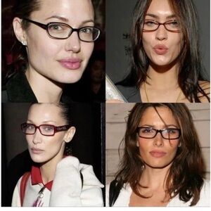 2000s GUCCI Black Rim Glasses Frame Office Siren